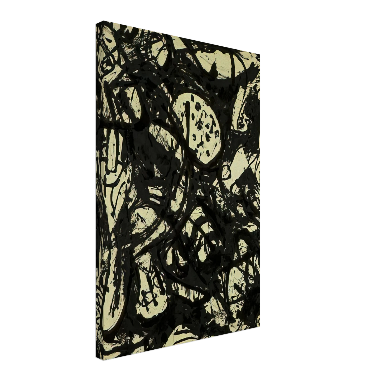 Jackson Pollock - BLACK WHITE NUMBER 20 1951 Canvas - 40x60 cm / 16x24 inches-canvas