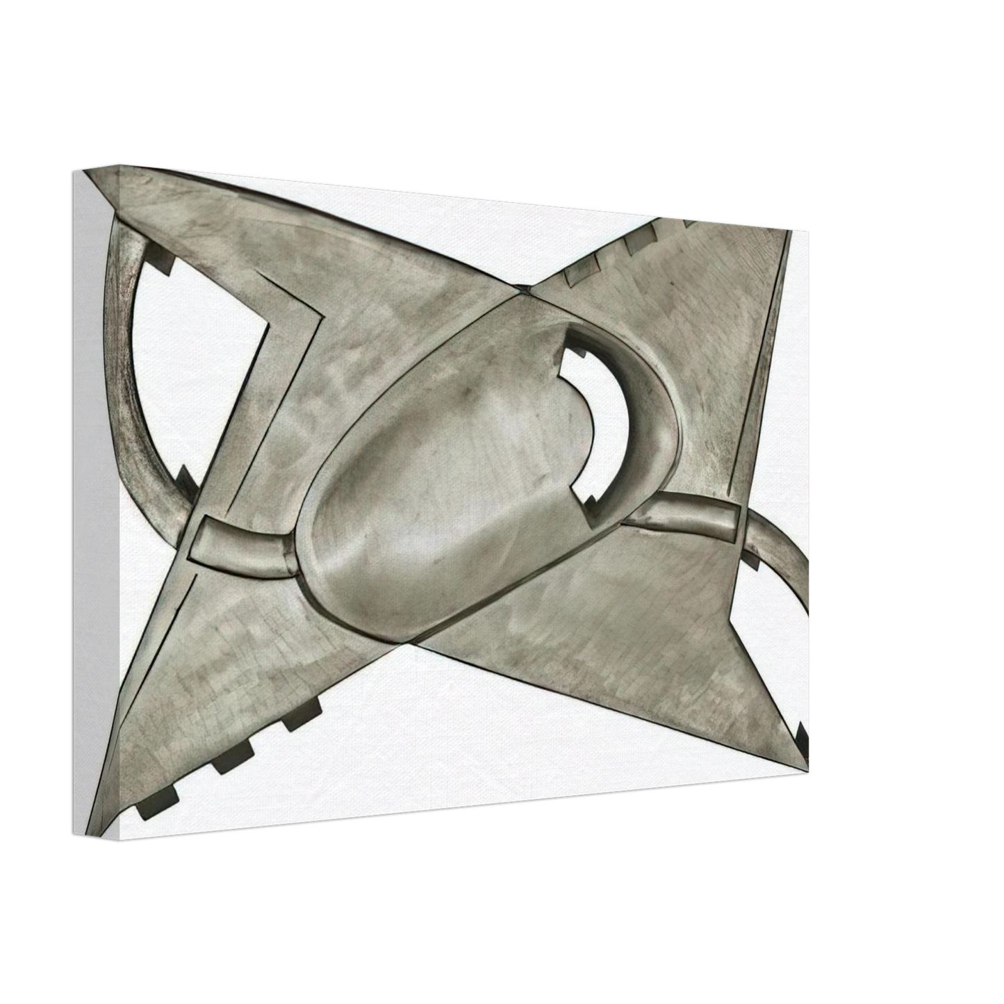 Gyula Kosice - A partir d'un centre concave - Kinetic Art Canvas - 40x60 cm / 16x24 inches-canvas