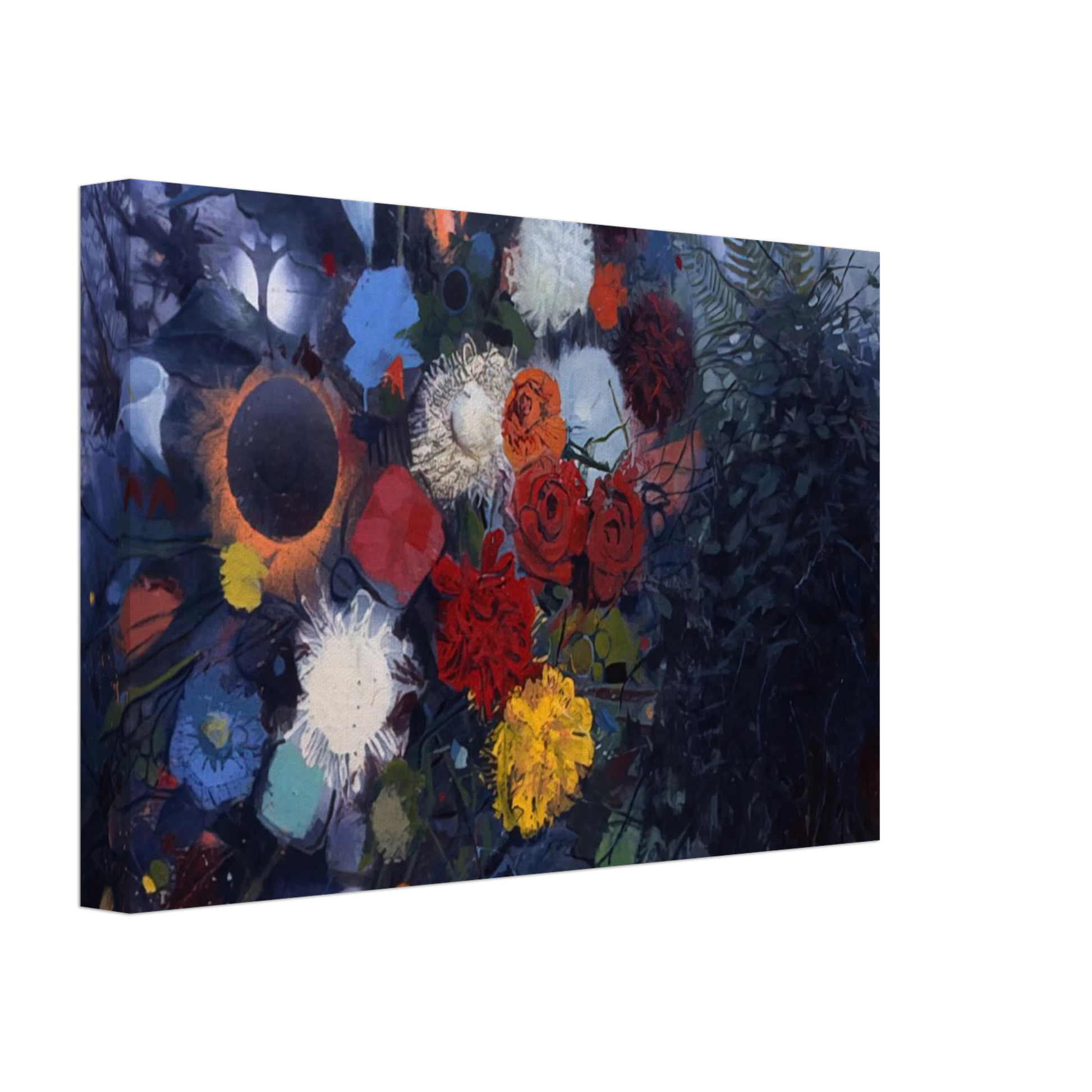Gebre Kristos Desta - Flowers No. 1 - 1975 Canvas - 40x60 cm / 16x24 inches-canvas
