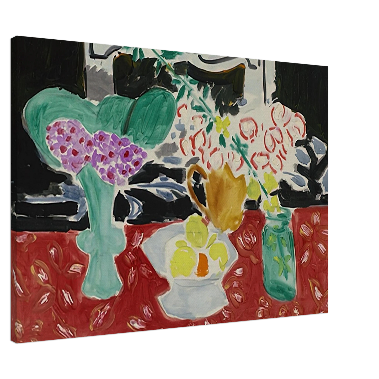 Henri Matisse - ROSES DE NOEL ET SAXIFRAGE 1944 Canvas - 20x30 cm / 8x12 inches-canvas