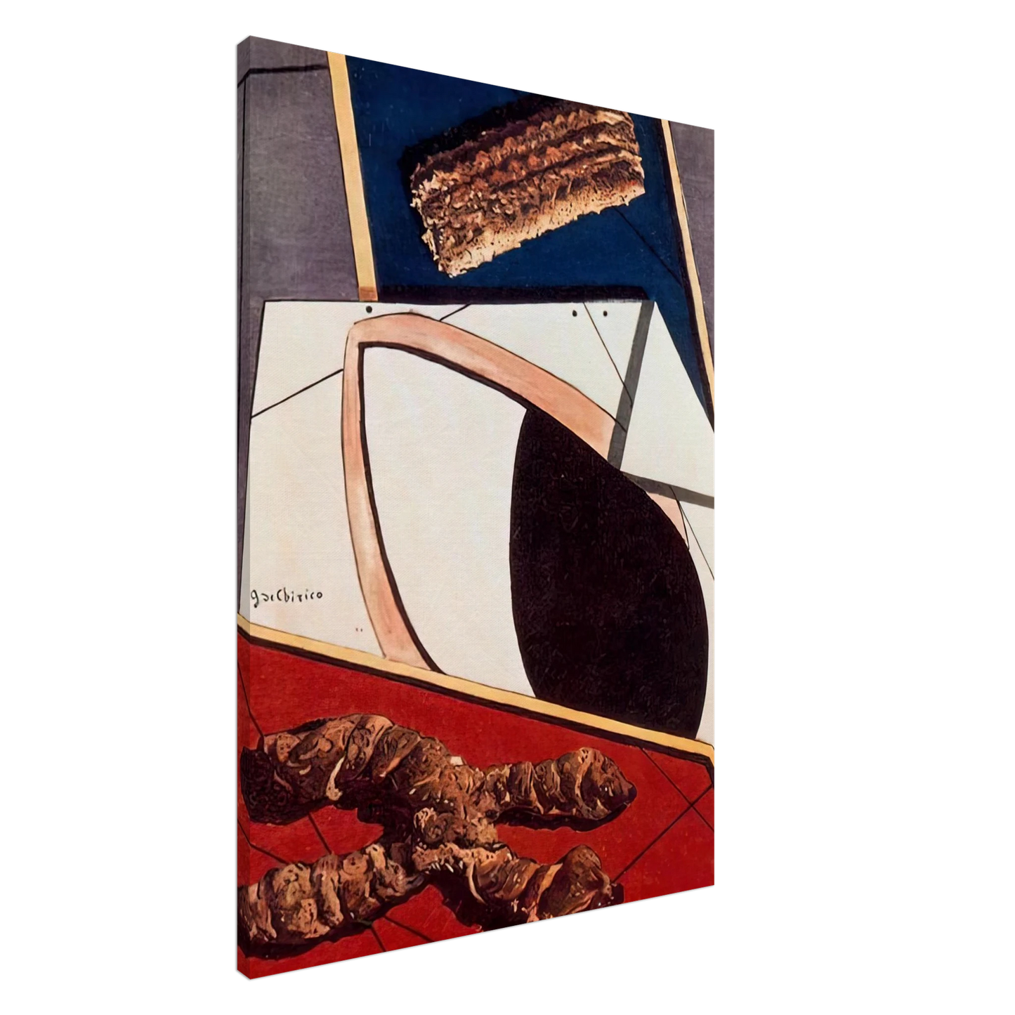 Giorgio de Chirico - GREETINGS FROM A DISTANT FRIEND Canvas - 20x30 cm / 8x12 inches-canvas