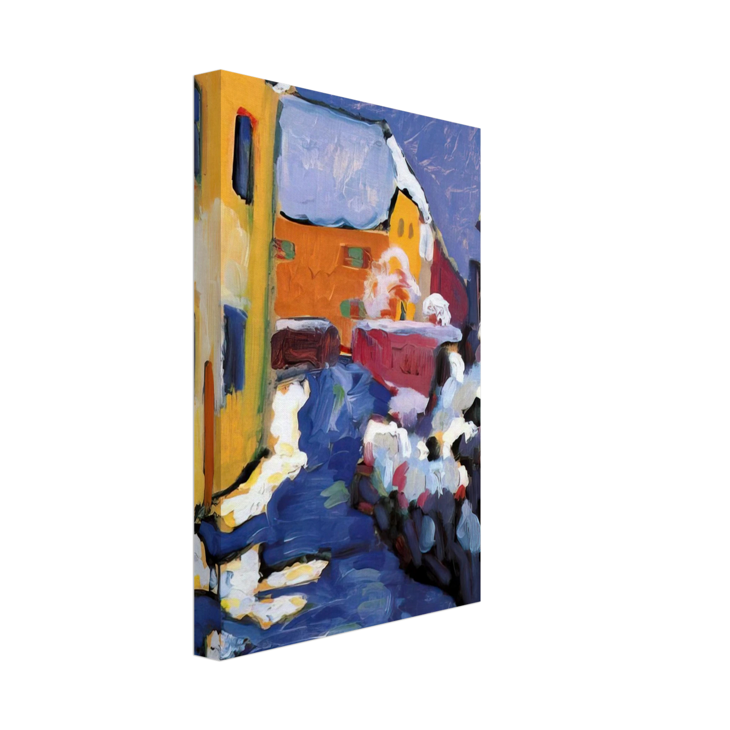 Wassily Kandinsky - CEMETERY AND VICARAGE IN KOCHEL 1909 Canvas - 40x60 cm / 16x24 inches-canvas