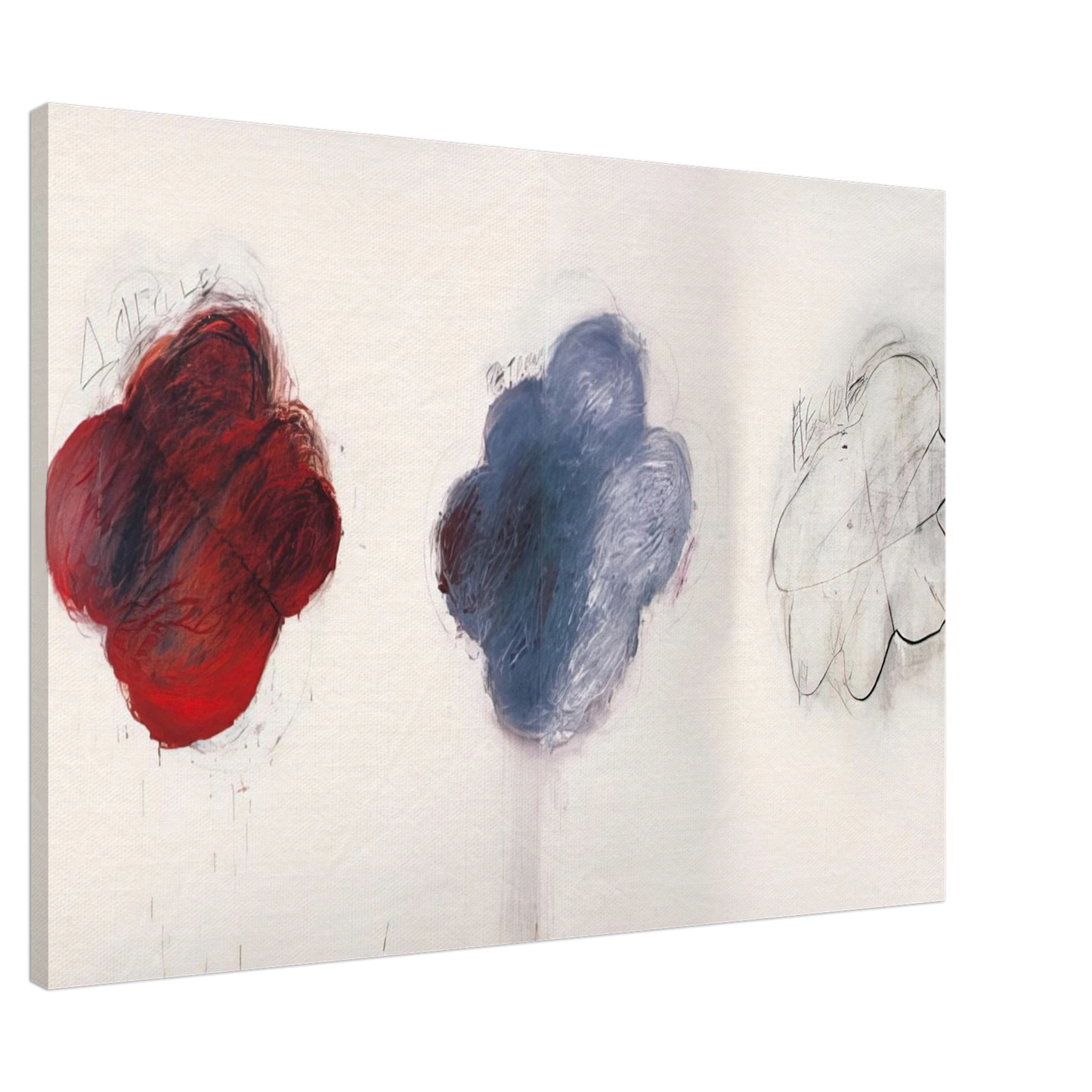 Cy Twombly - Fifty Days at Iliam. Shades of Achilles, Patroclus, and Hector Canvas - 20x30 cm / 8x12 inches-canvas