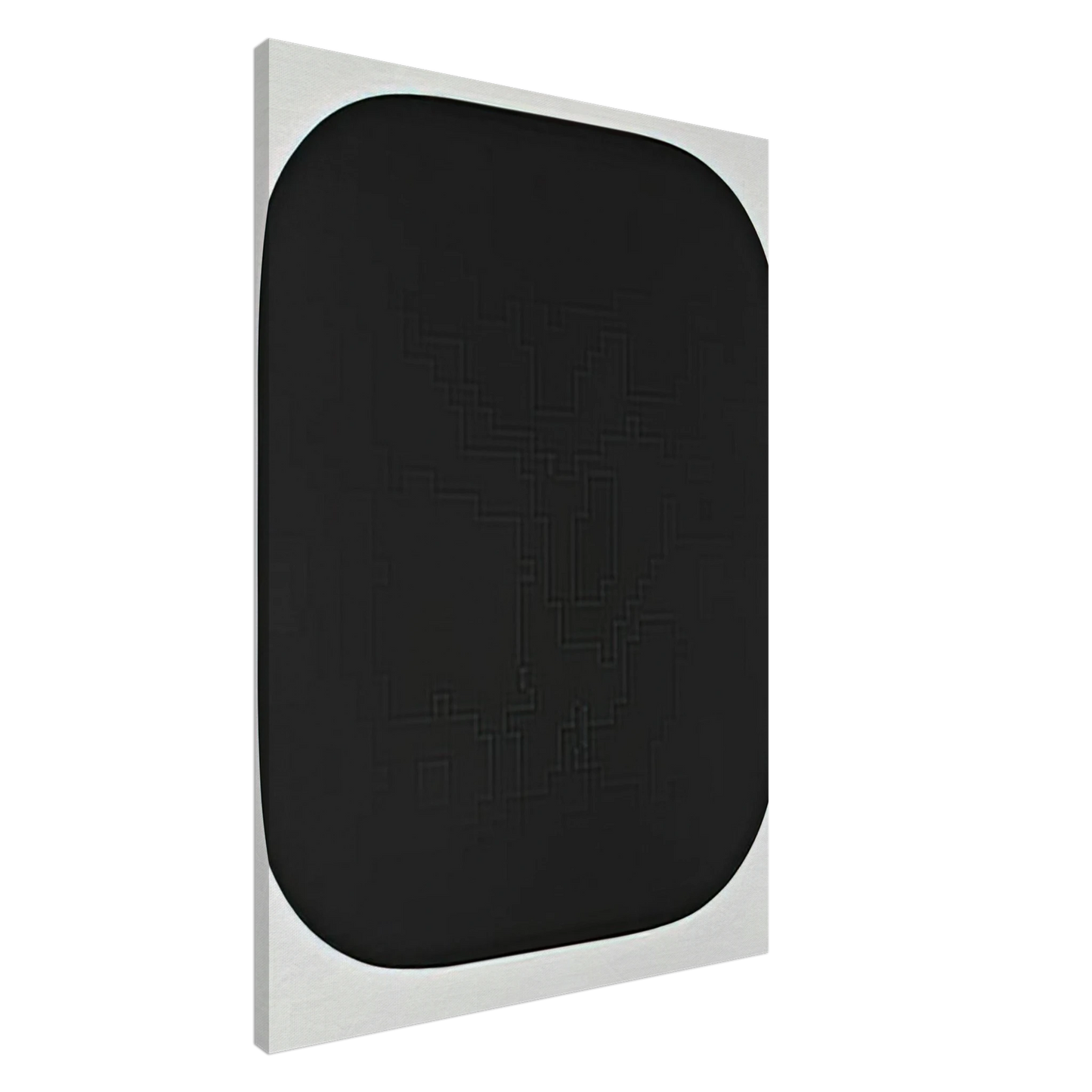 Ellsworth Kelly - Black Variation IV, from Second Curve series Canvas - 20x30 cm / 8x12 inches-canvas