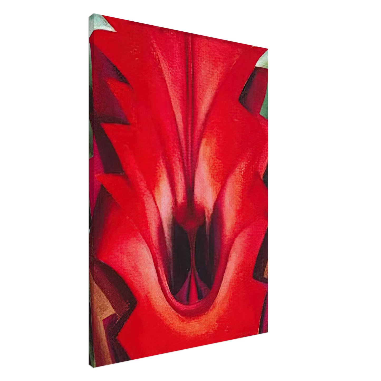 Georgia O'Keeffe - Inside Red Canna Canvas - 20x30 cm / 8x12 inches-canvas