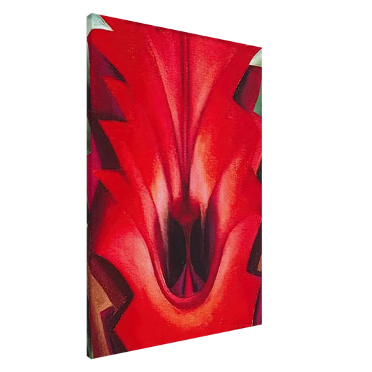 Georgia O'Keeffe - Inside Red Canna Canvas - 20x30 cm / 8x12 inches-canvas