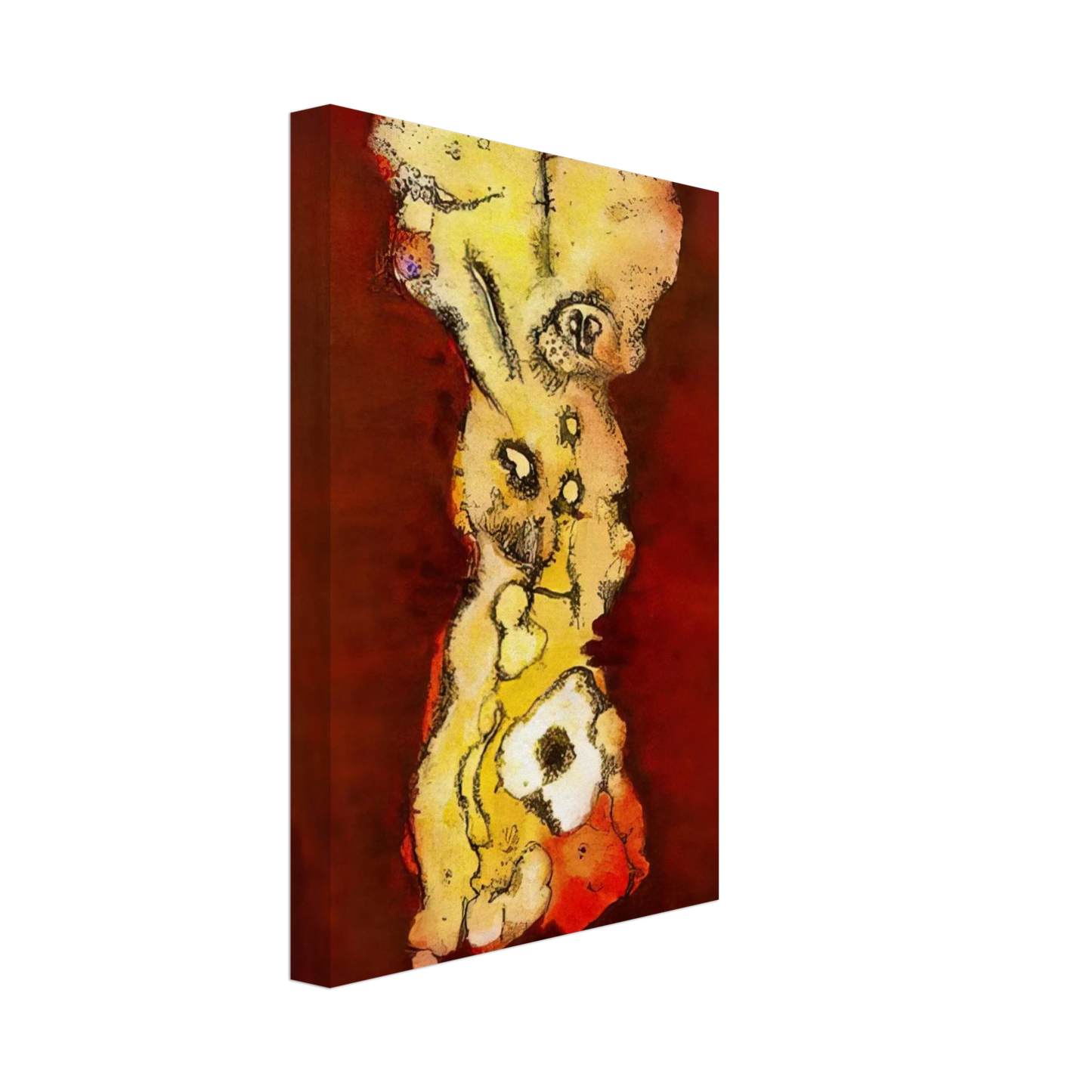 Wols - Columna de figura grotescas - Art Informel Canvas - 70x100 cm / 28x40 inches-canvas