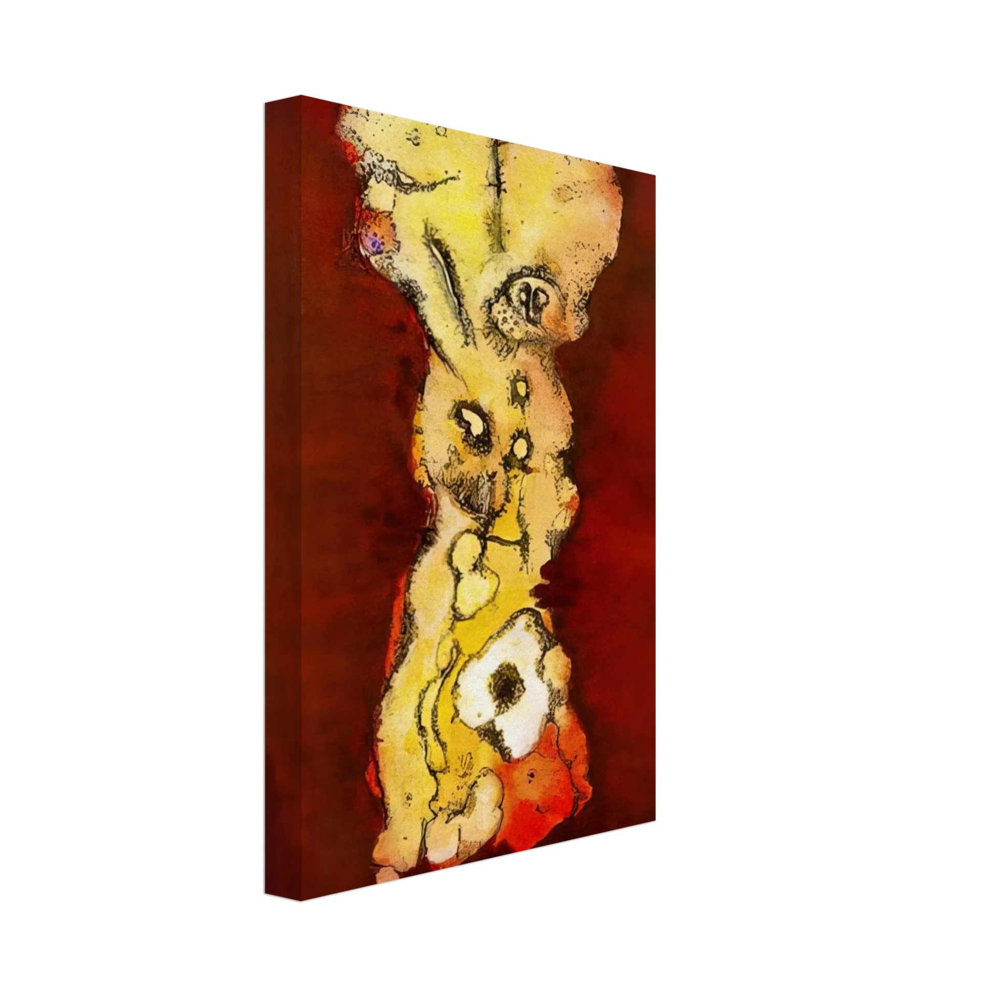 Wols - Columna de figura grotescas - Art Informel Canvas - 70x100 cm / 28x40 inches-canvas