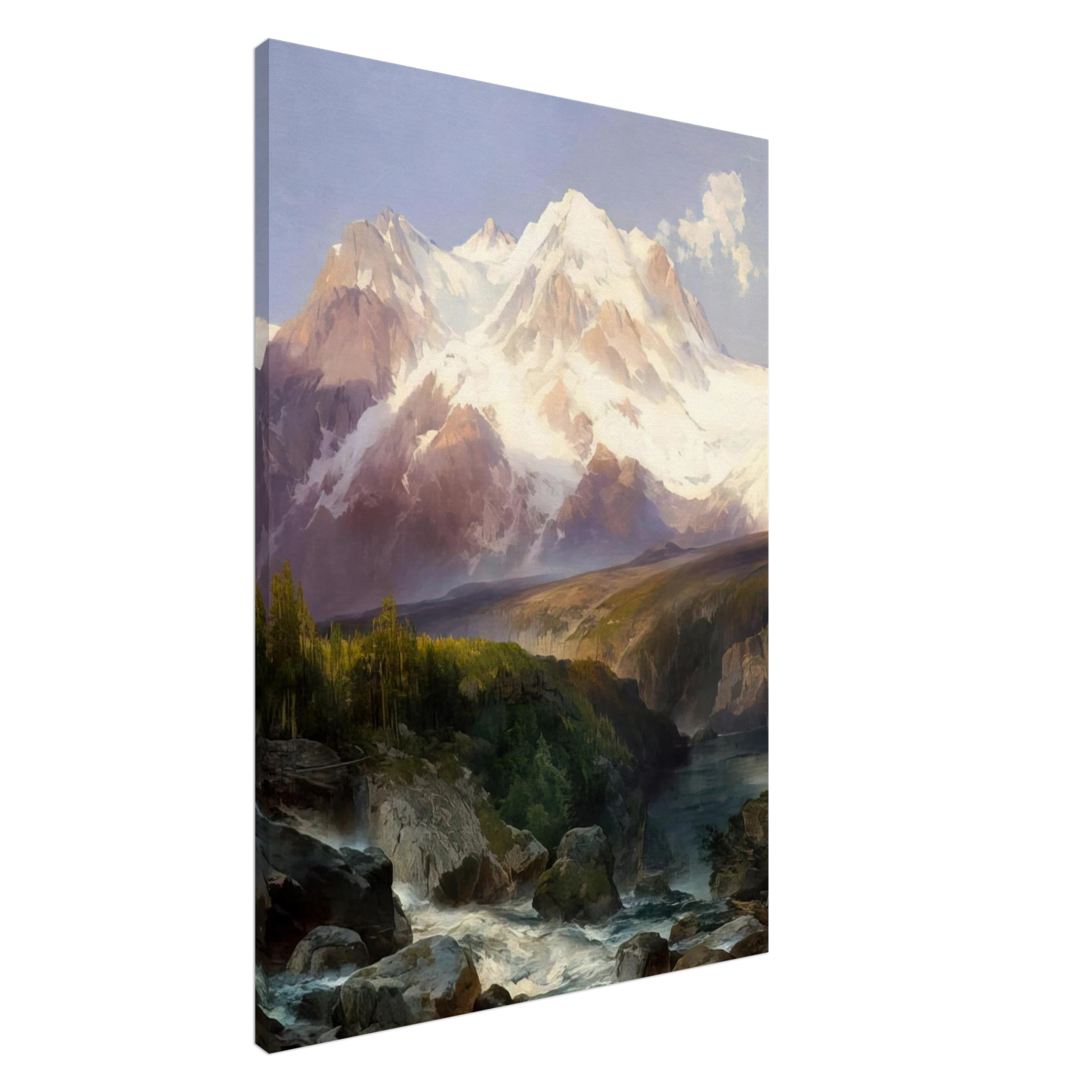 Thomas Moran - The Teton Range Canvas - 20x30 cm / 8x12 inches-canvas