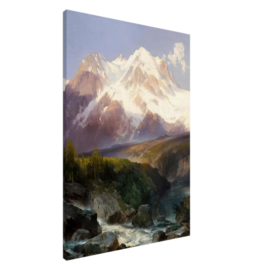 Thomas Moran - The Teton Range Canvas - 20x30 cm / 8x12 inches-canvas