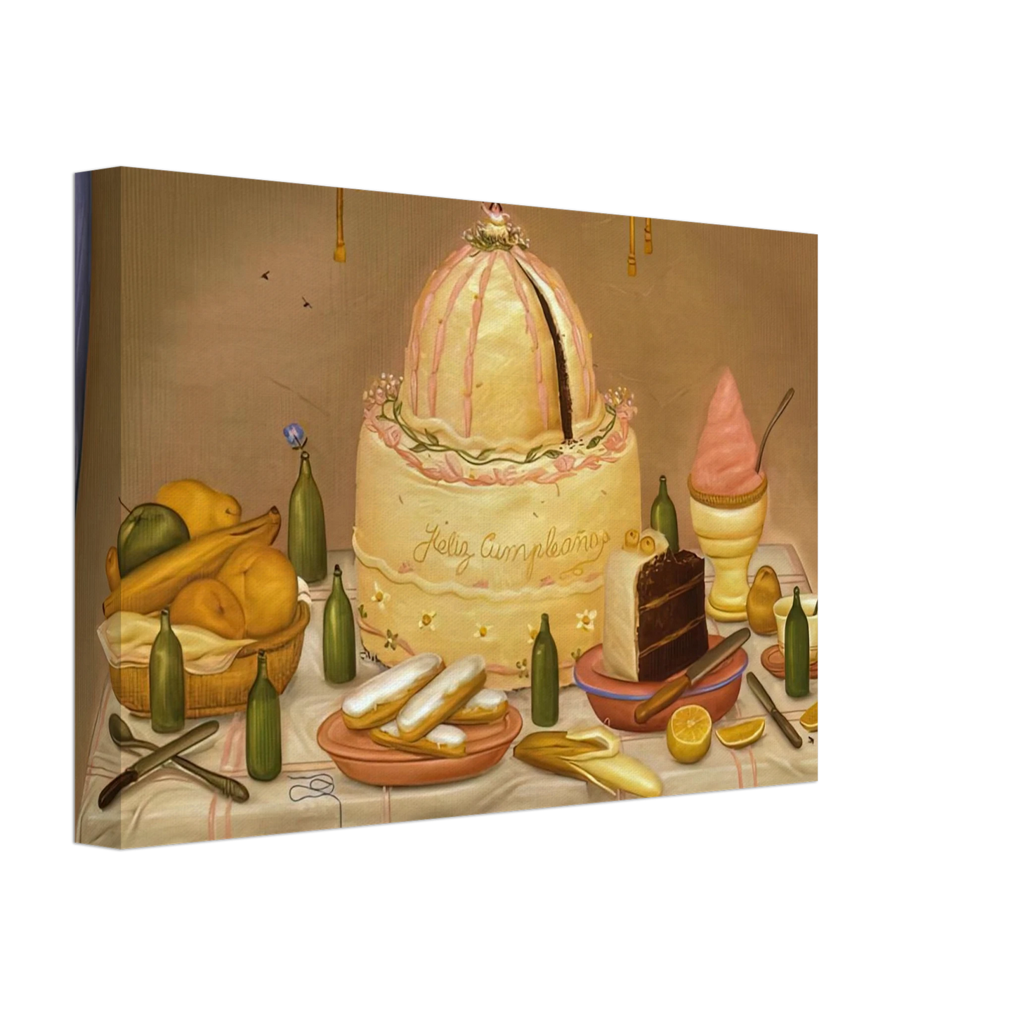 Fernando Botero - HAPPY BIRTHDAY Canvas - 70x100 cm / 28x40 inches-canvas