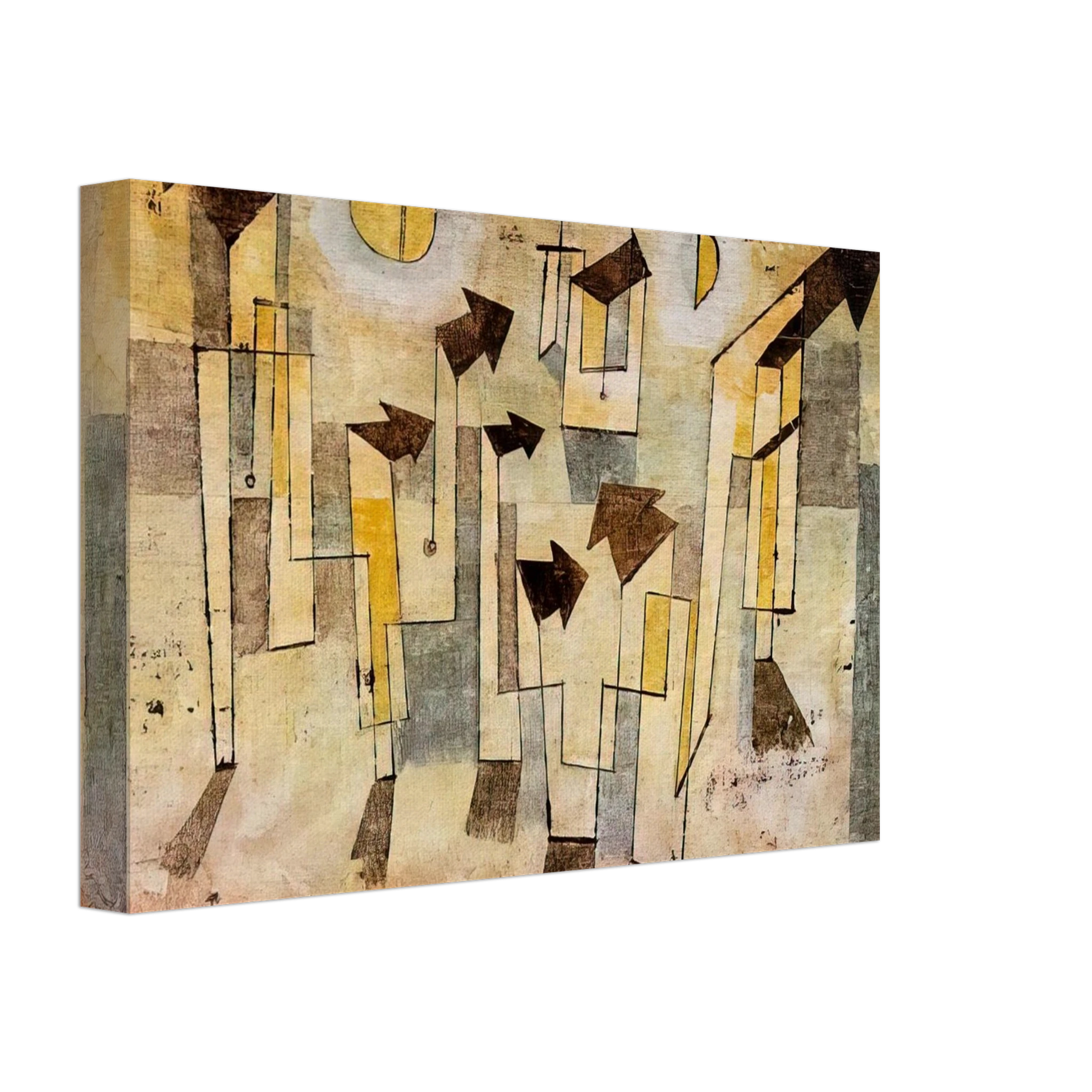 Paul Klee - WALL PAINTING FROM THE TEMPLE OF LONGING 1922 Canvas - 40x60 cm / 16x24 inches-canvas