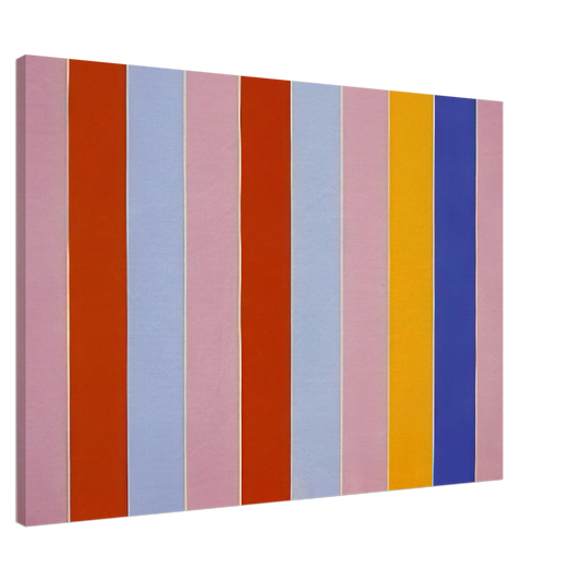 Gene Davis - Peeping Wall - 1960 Canvas - 20x30 cm / 8x12 inches-canvas