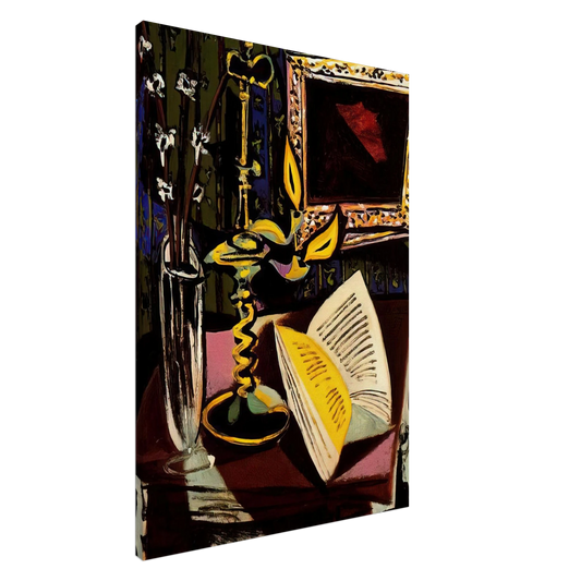 Pablo Picasso - Still life with candlestick - 1937 Canvas - 20x30 cm / 8x12 inches-canvas