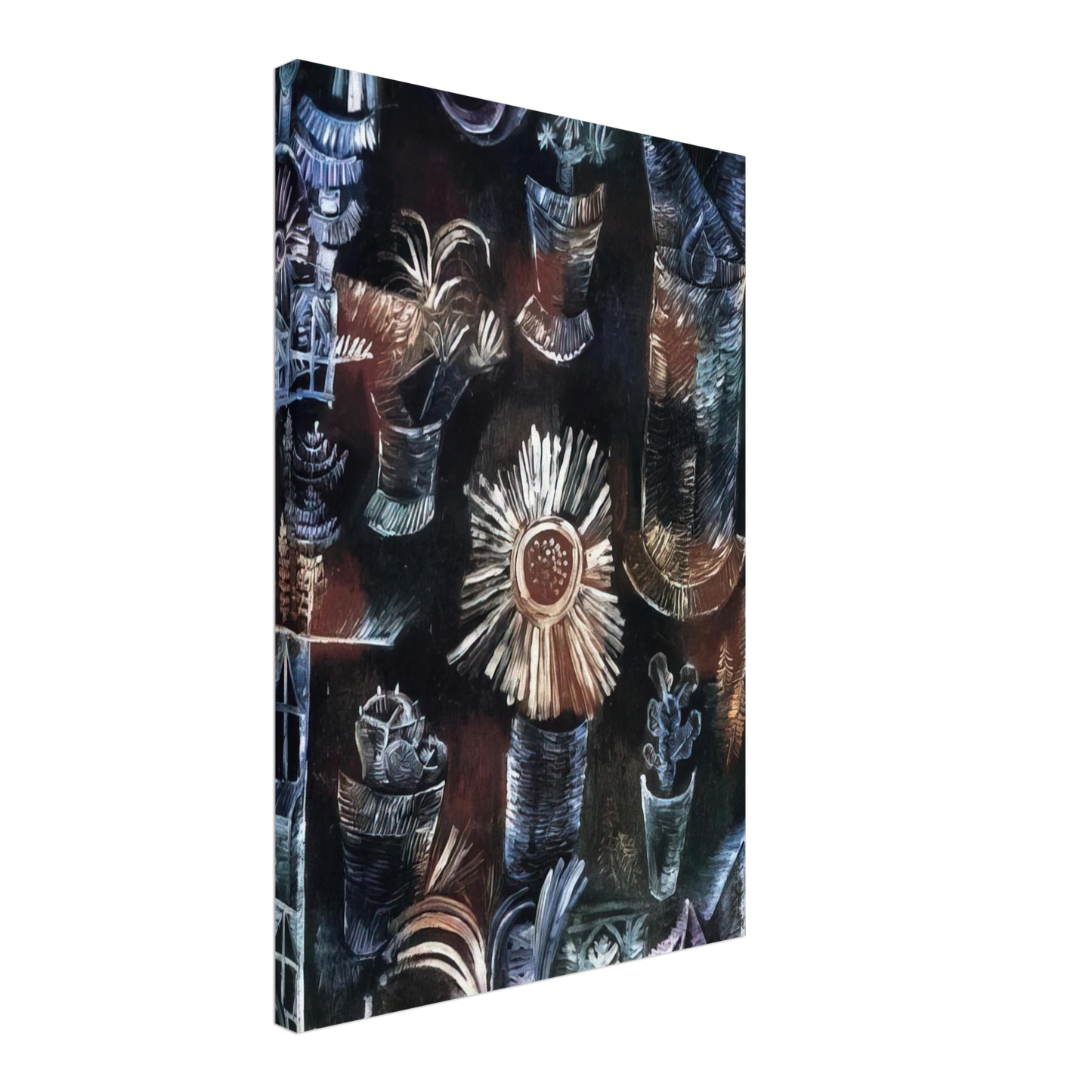 Paul Klee - STILL LIFE WITH THISTLE BLOOM 1919 Canvas - 70x100 cm / 28x40 inches-canvas