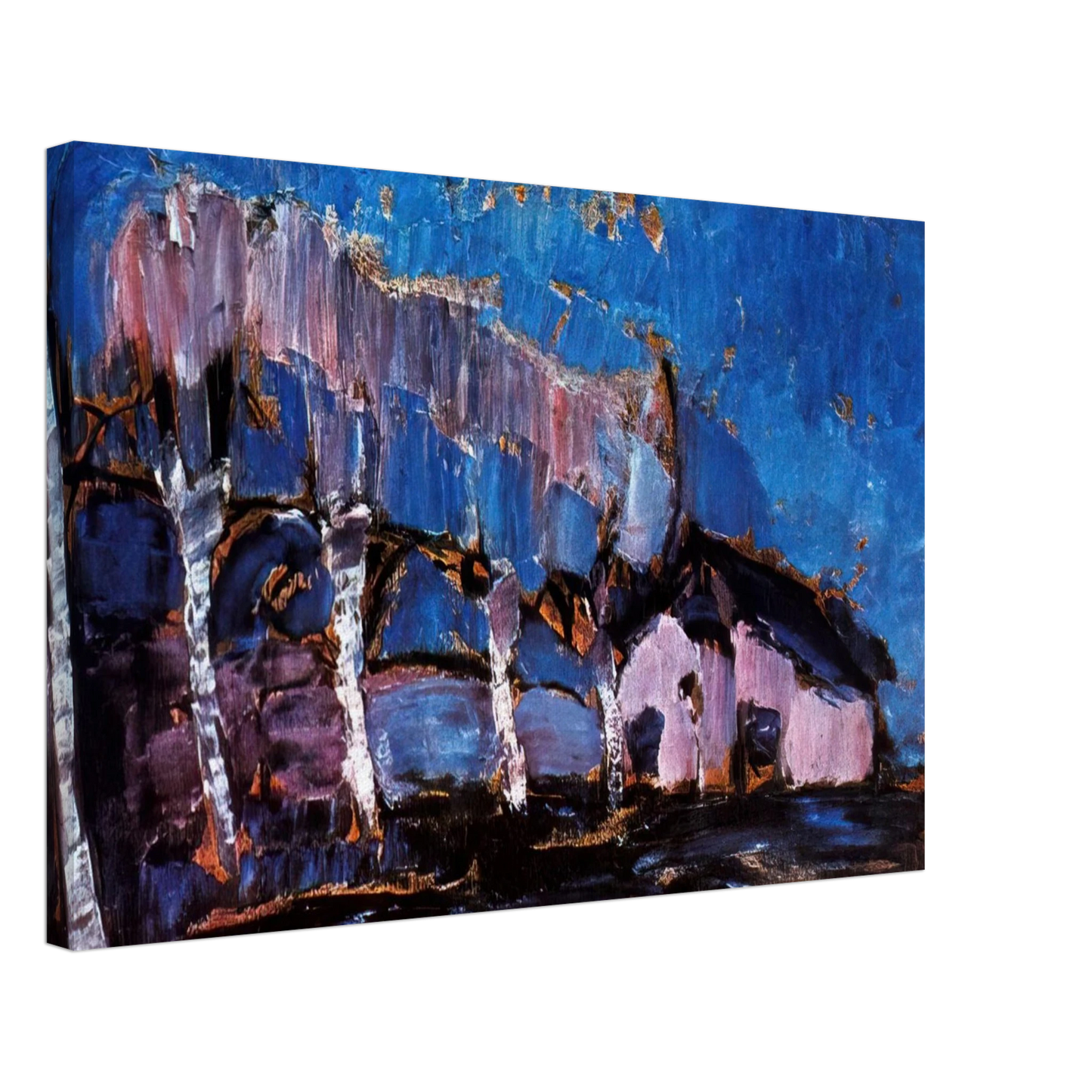 Piet Mondrian - Evening landscape Canvas - 70x100 cm / 28x40 inches-canvas