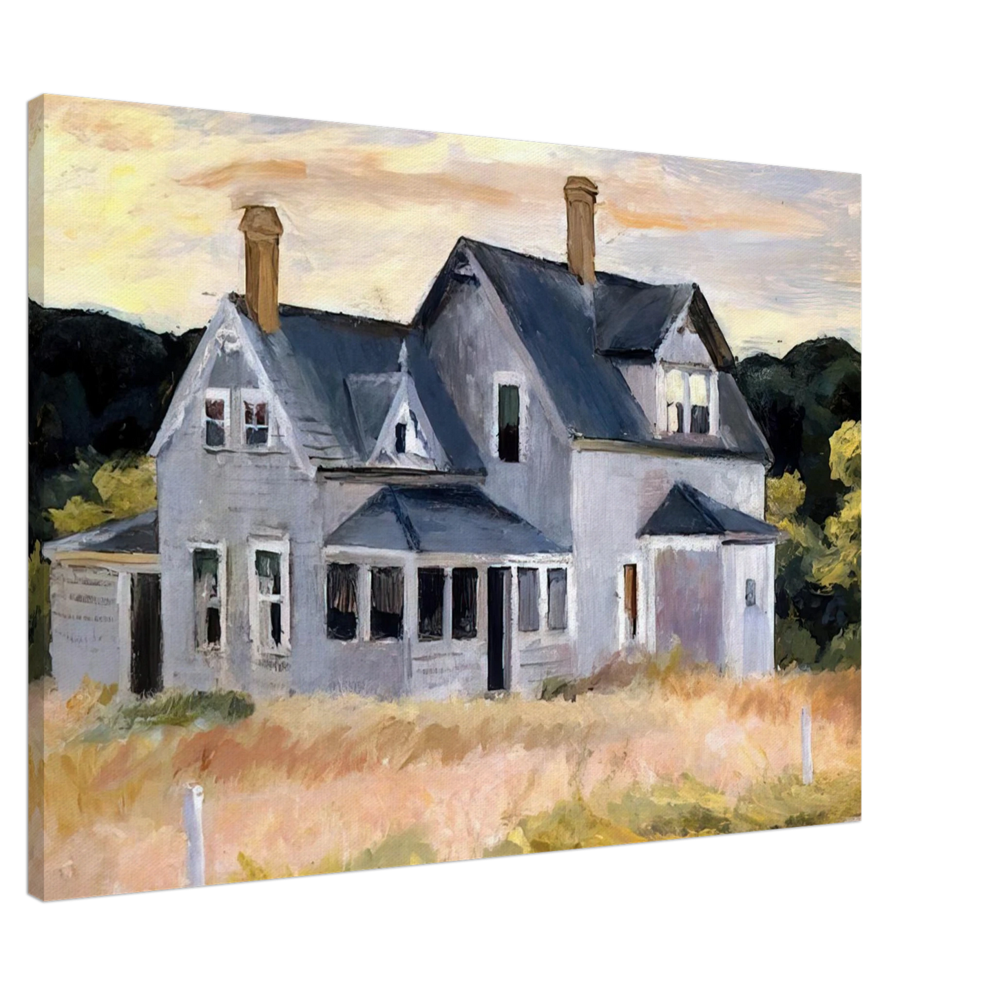 Edward Hopper - House by a Road Canvas - 20x30 cm / 8x12 inches-canvas