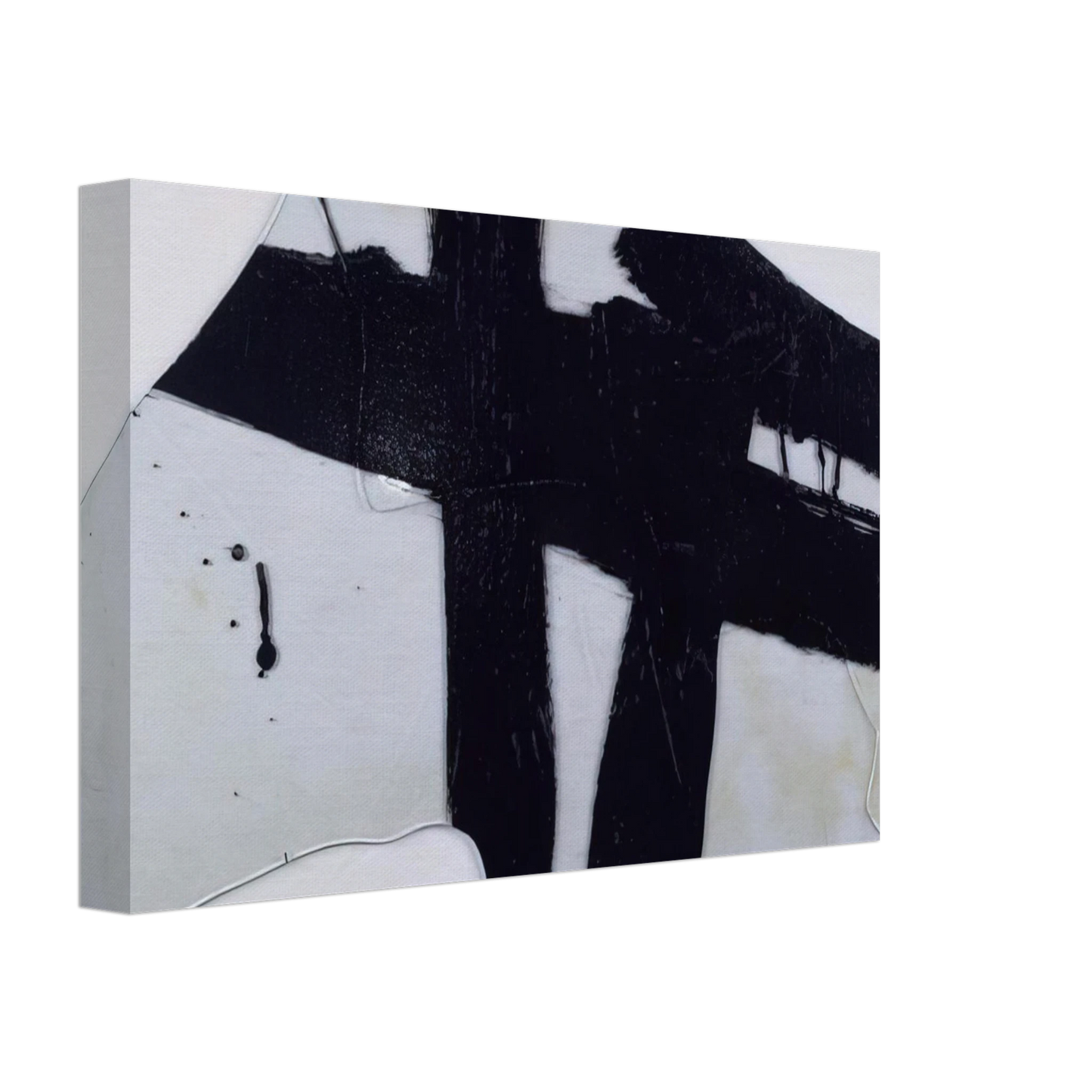 Pierre Soulages - Goudron sur verre 45.5 x 76.5 cm, 1948 - 1948 Canvas - 40x60 cm / 16x24 inches-canvas