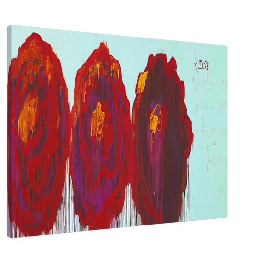 Cy Twombly - The Rose  IV  Canvas - 20x30 cm / 8x12 inches-canvas