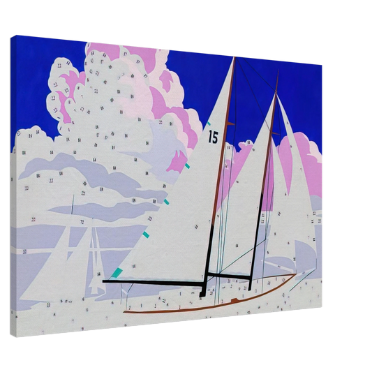 Andy Warhol - Do It Yourself  Sailboats  Canvas - 20x30 cm / 8x12 inches-canvas