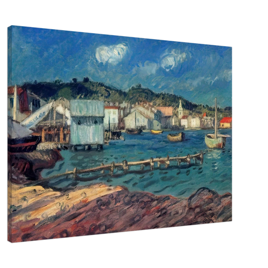 Raoul Dufy - THE PORT OF MARTIGUES Canvas - 20x30 cm / 8x12 inches-canvas