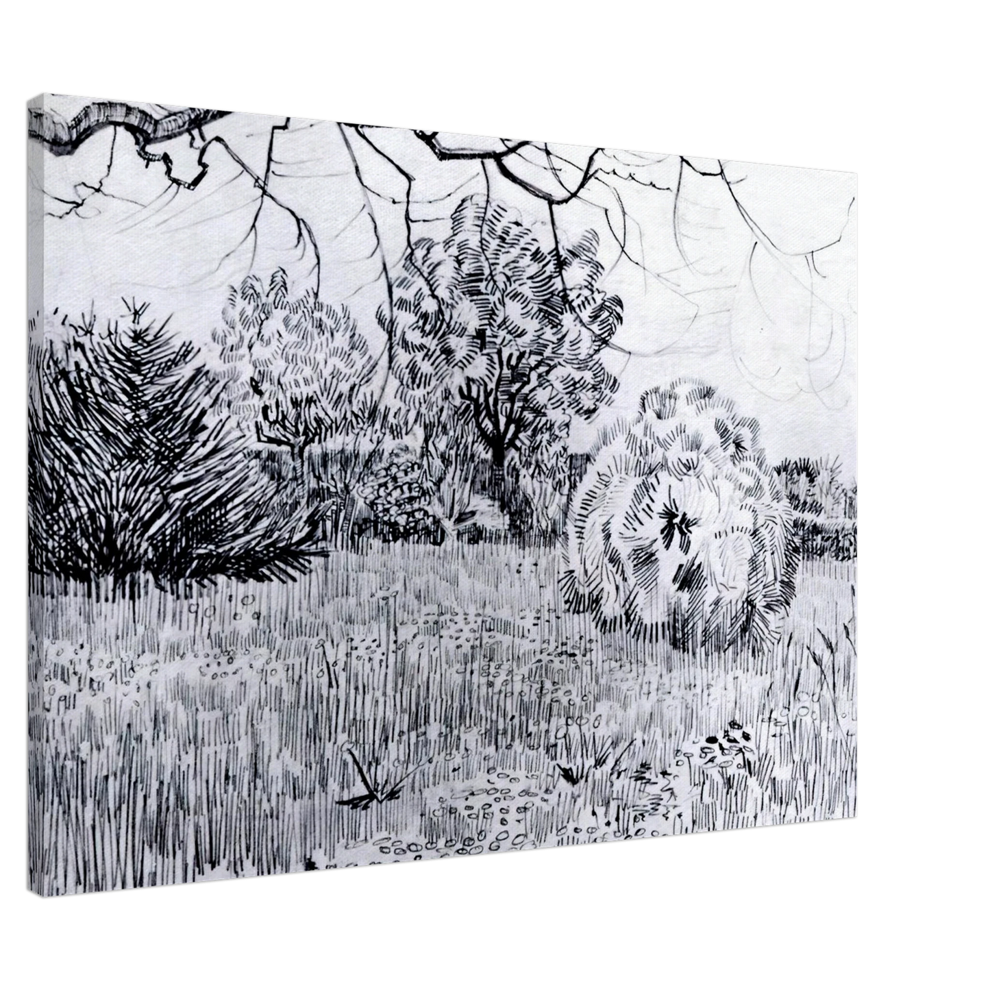 Vincent van Gogh - Park at Arles Canvas - 20x30 cm / 8x12 inches-canvas