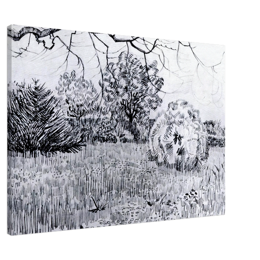 Vincent van Gogh - Park at Arles Canvas - 20x30 cm / 8x12 inches-canvas
