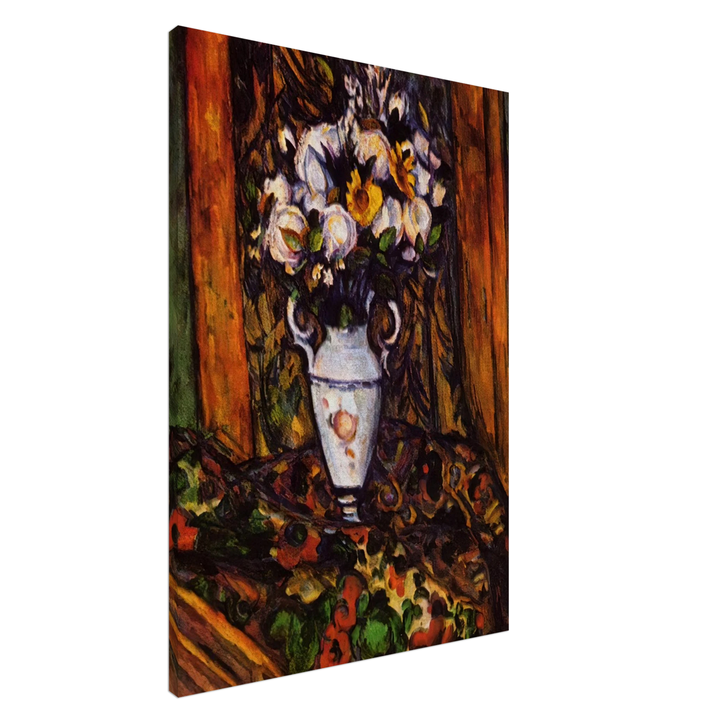 Paul Cezanne - Still Life, Vase with Flowers Canvas - 20x30 cm / 8x12 inches-canvas