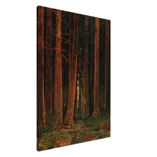 Arkhyp Kuindzhi - Sunset in the forest Canvas - 20x30 cm / 8x12 inches-canvas