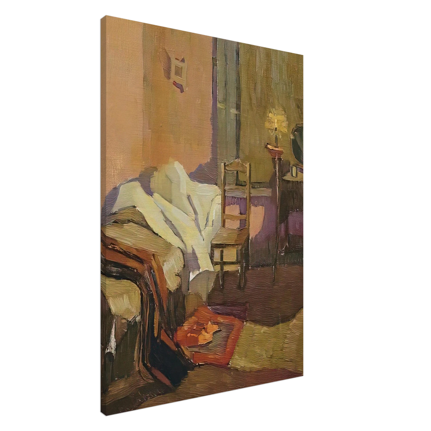 Grace Cossington Smith - Bed time - 1922 Canvas - 20x30 cm / 8x12 inches-canvas
