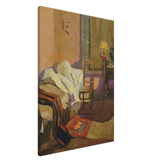 Grace Cossington Smith - Bed time - 1922 Canvas - 20x30 cm / 8x12 inches-canvas