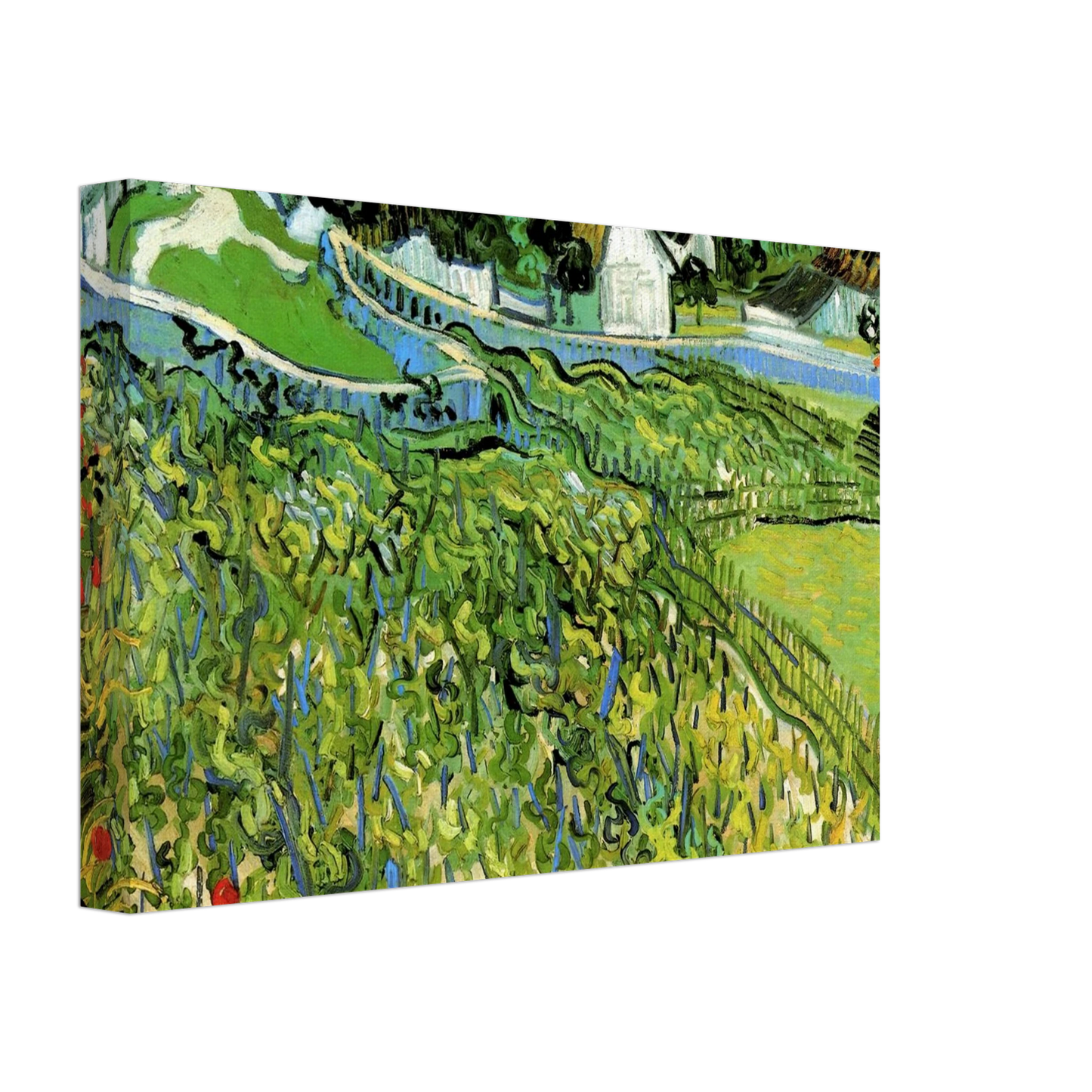 Vincent van Gogh - Vineyards with a View of Auvers Canvas - 70x100 cm / 28x40 inches-canvas
