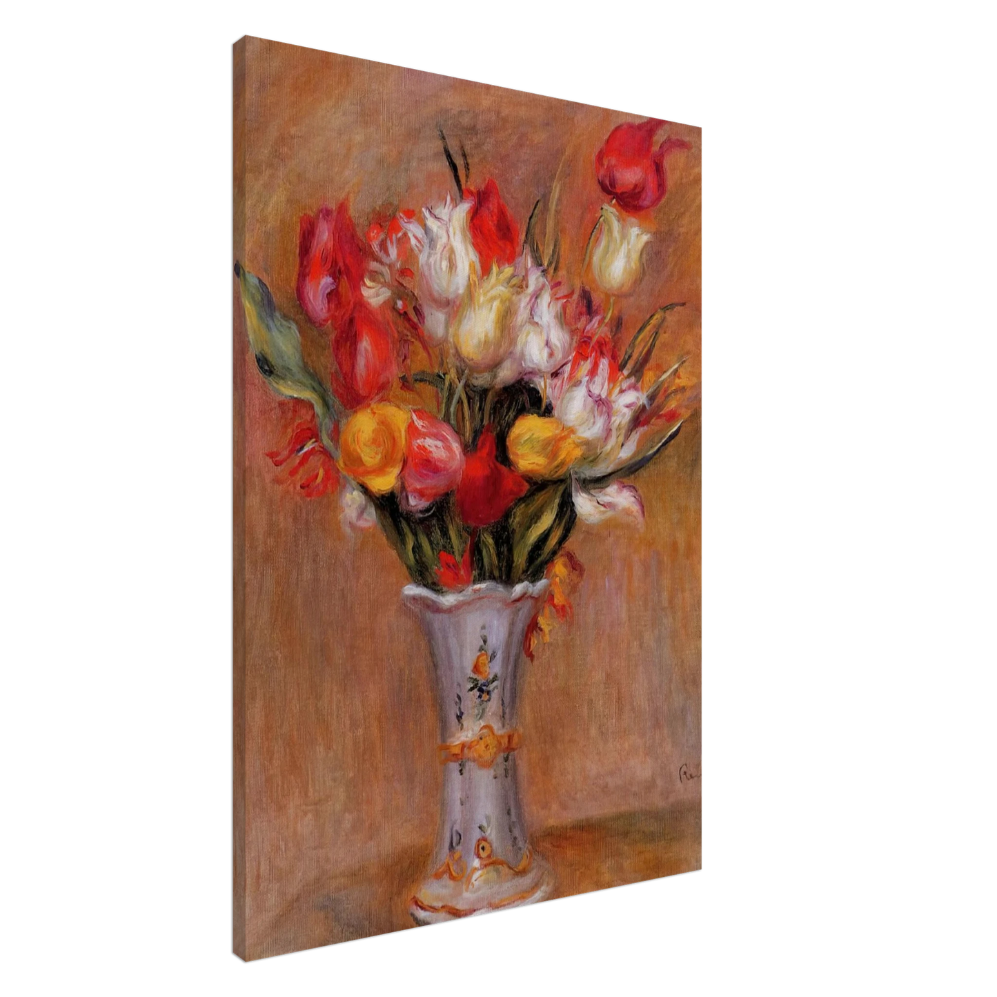 Pierre-Auguste Renoir - Tulips Canvas - 20x30 cm / 8x12 inches-canvas