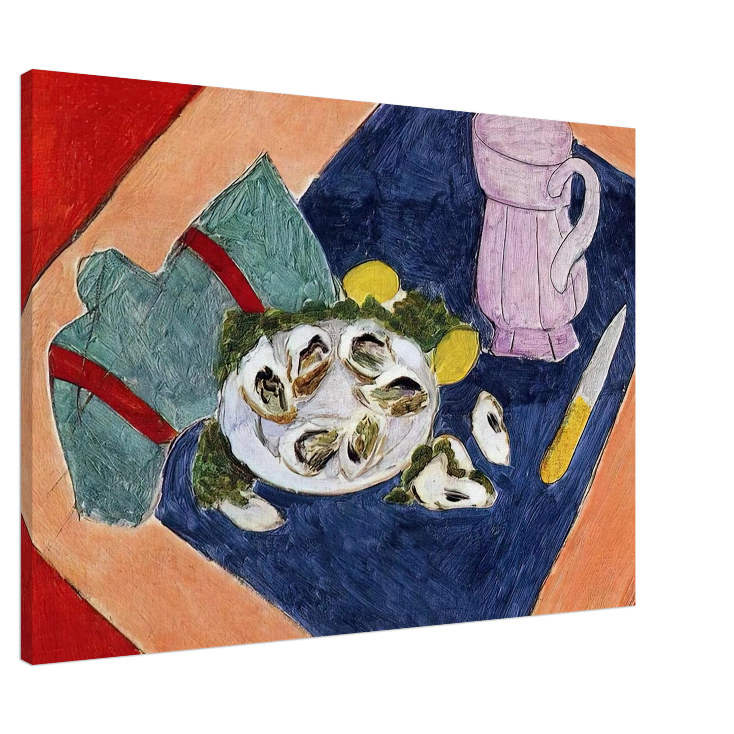 Henri Matisse - STILL LIFE WITH OYSTERS 1940 Canvas - 20x30 cm / 8x12 inches-canvas