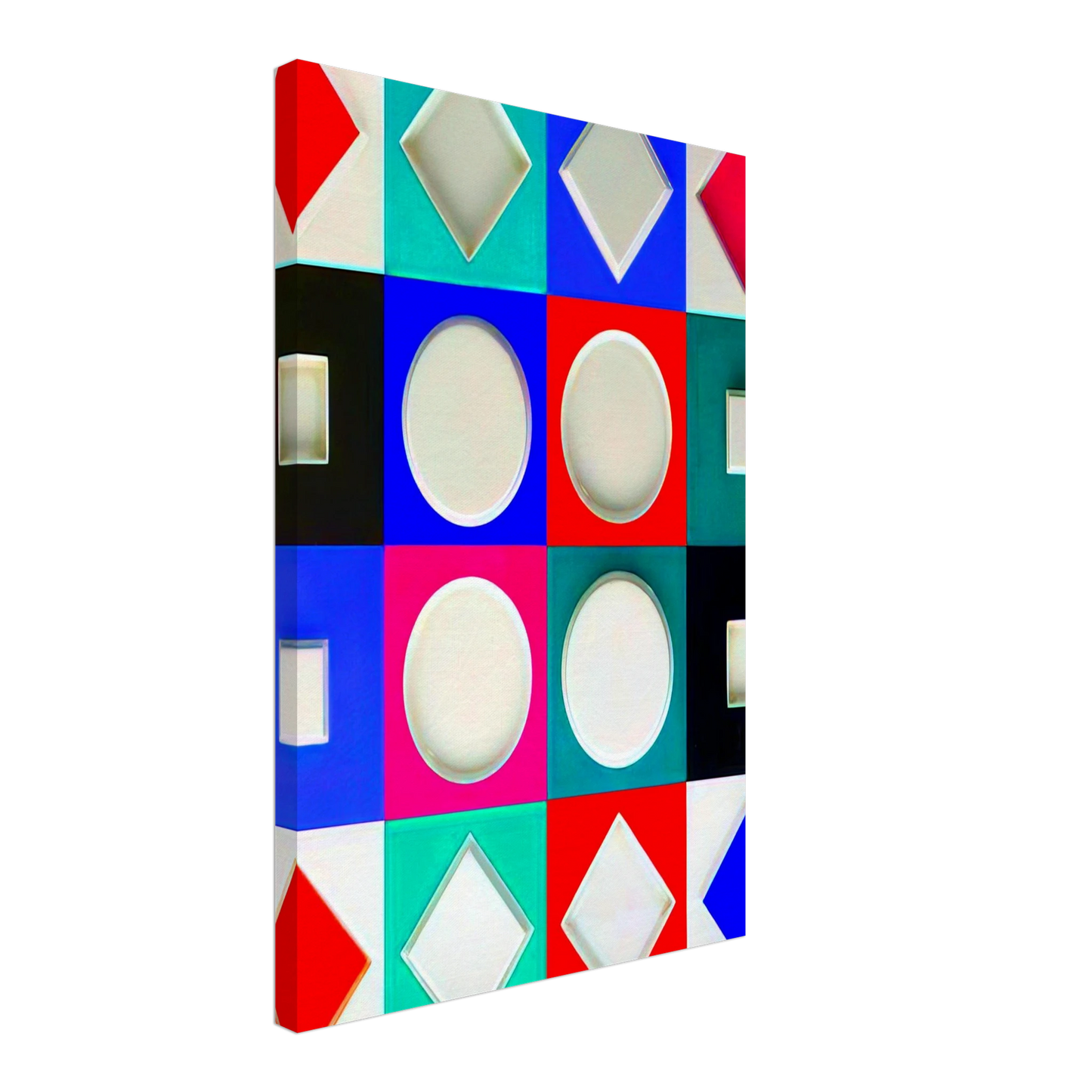 Victor Vasarely - Composition Carree Relief - 1970 Canvas - 70x100 cm / 28x40 inches-canvas