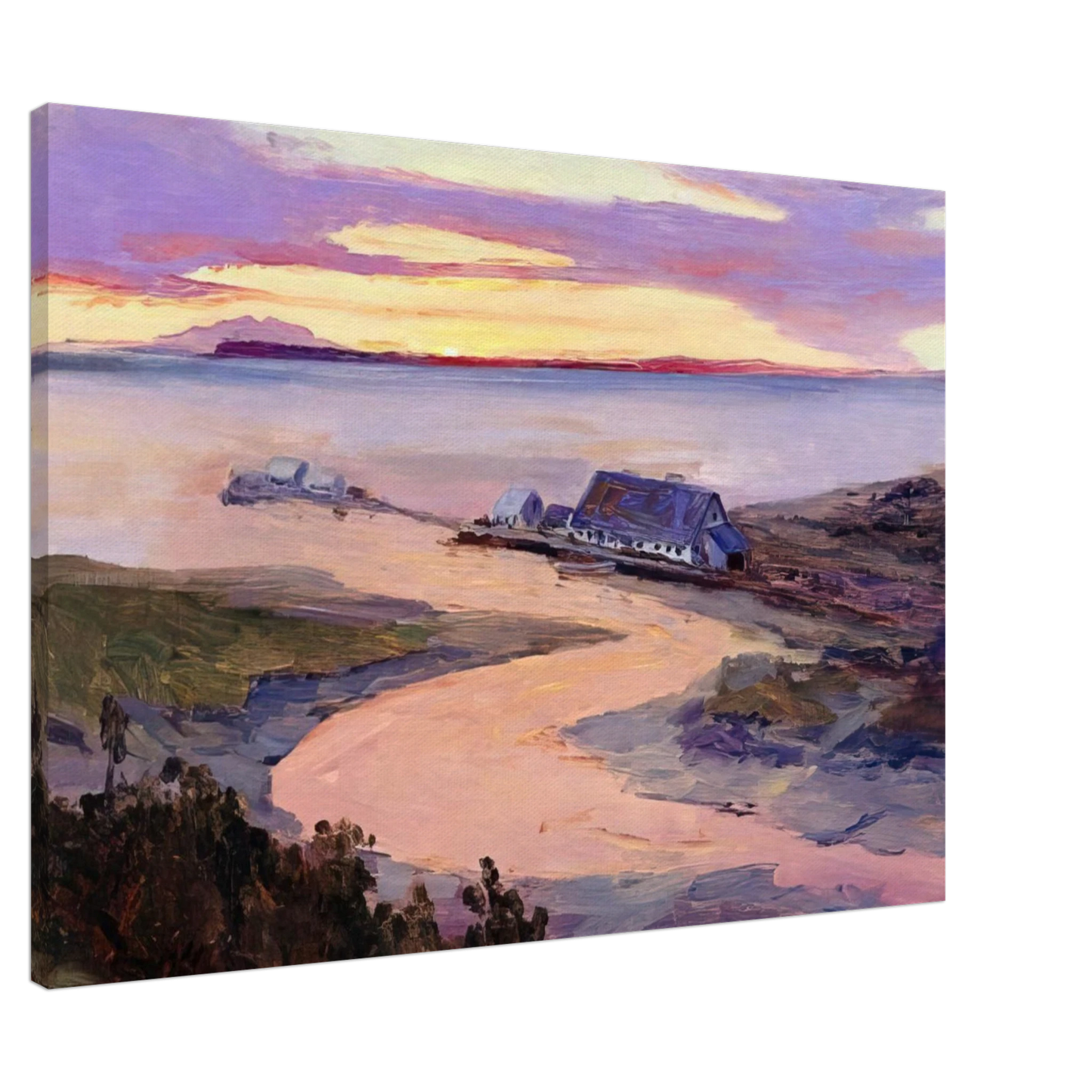 Sydney Laurence - Emard Salmon Cannery - 1915 Canvas - 20x30 cm / 8x12 inches-canvas