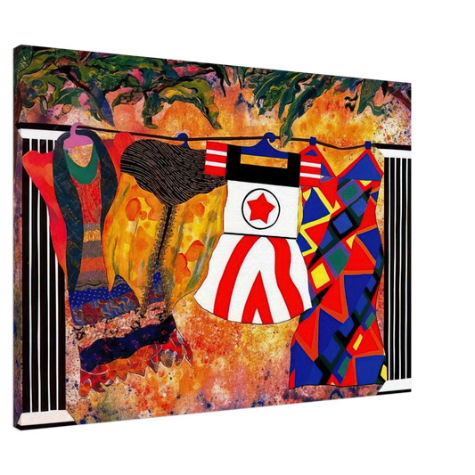 Miriam Schapiro - Yard Sale - 1993 Canvas - 20x30 cm / 8x12 inches-canvas