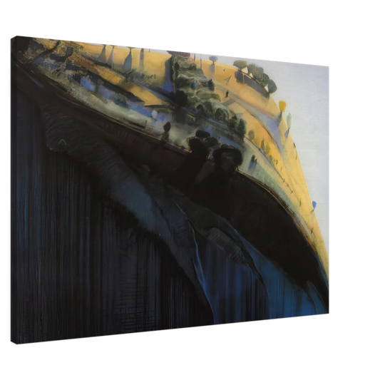 Wayne Thiebaud - Coloma Ridge - 1968 Canvas - 20x30 cm / 8x12 inches-canvas