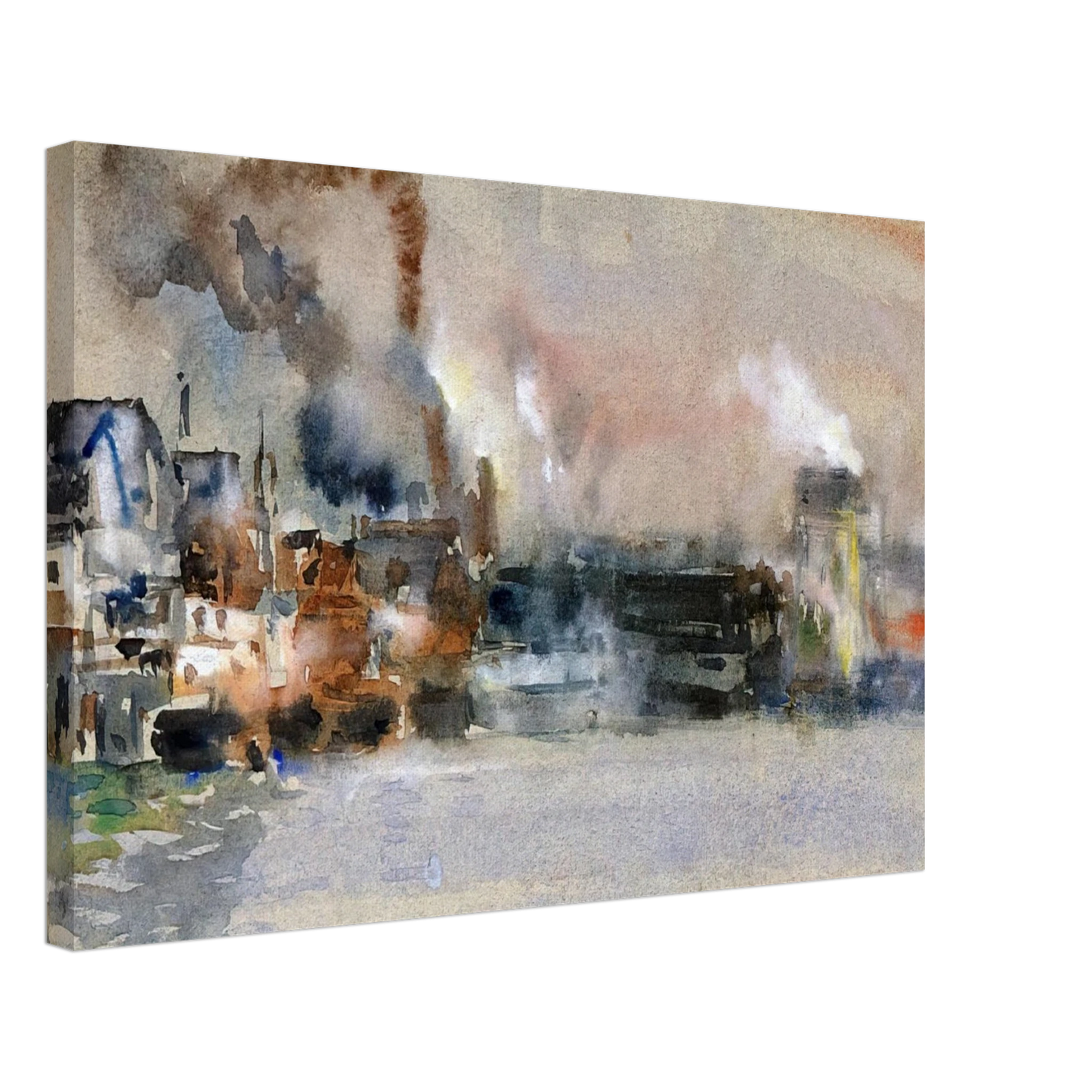 Childe Hassam - Portland Harbor Canvas - 40x60 cm / 16x24 inches-canvas