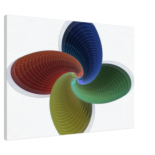 Johannes Itten - Tower of Fire, parametric model - Abstract Art Canvas - 20x30 cm / 8x12 inches-canvas