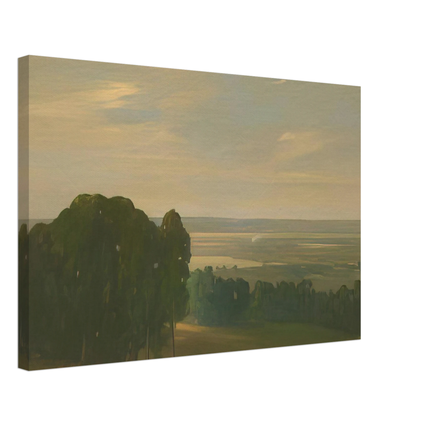 Xavier Martinez - Eucalyptus Grove in a Vast Landscape - Tonalism Canvas - 70x100 cm / 28x40 inches-canvas