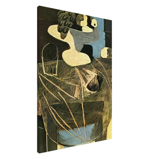 Pablo Picasso - Still life with fishing net Canvas - 20x30 cm / 8x12 inches-canvas