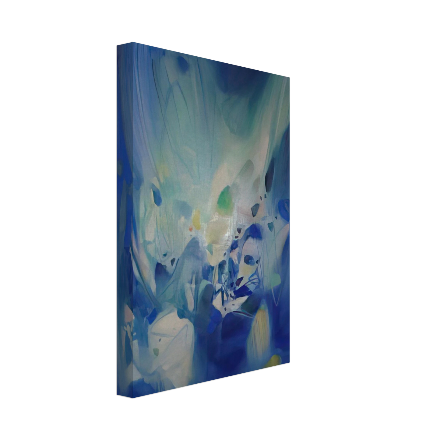 Chu teh Chun - DOMINANT BLEU 1990 Canvas - 70x100 cm / 28x40 inches-canvas