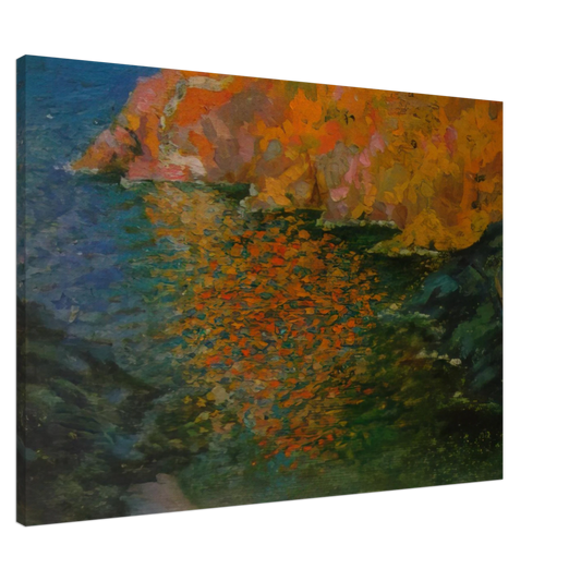 Salvador Dali - SMALL ROCKY BAY OF NANS CADAQUES 1921 Canvas - 20x30 cm / 8x12 inches-canvas