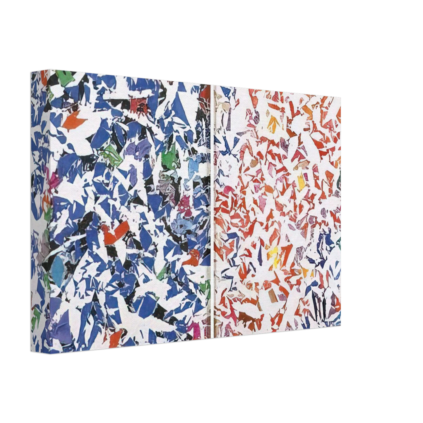 Simon Hantai - Blanc - Tachisme Canvas - 40x60 cm / 16x24 inches-canvas