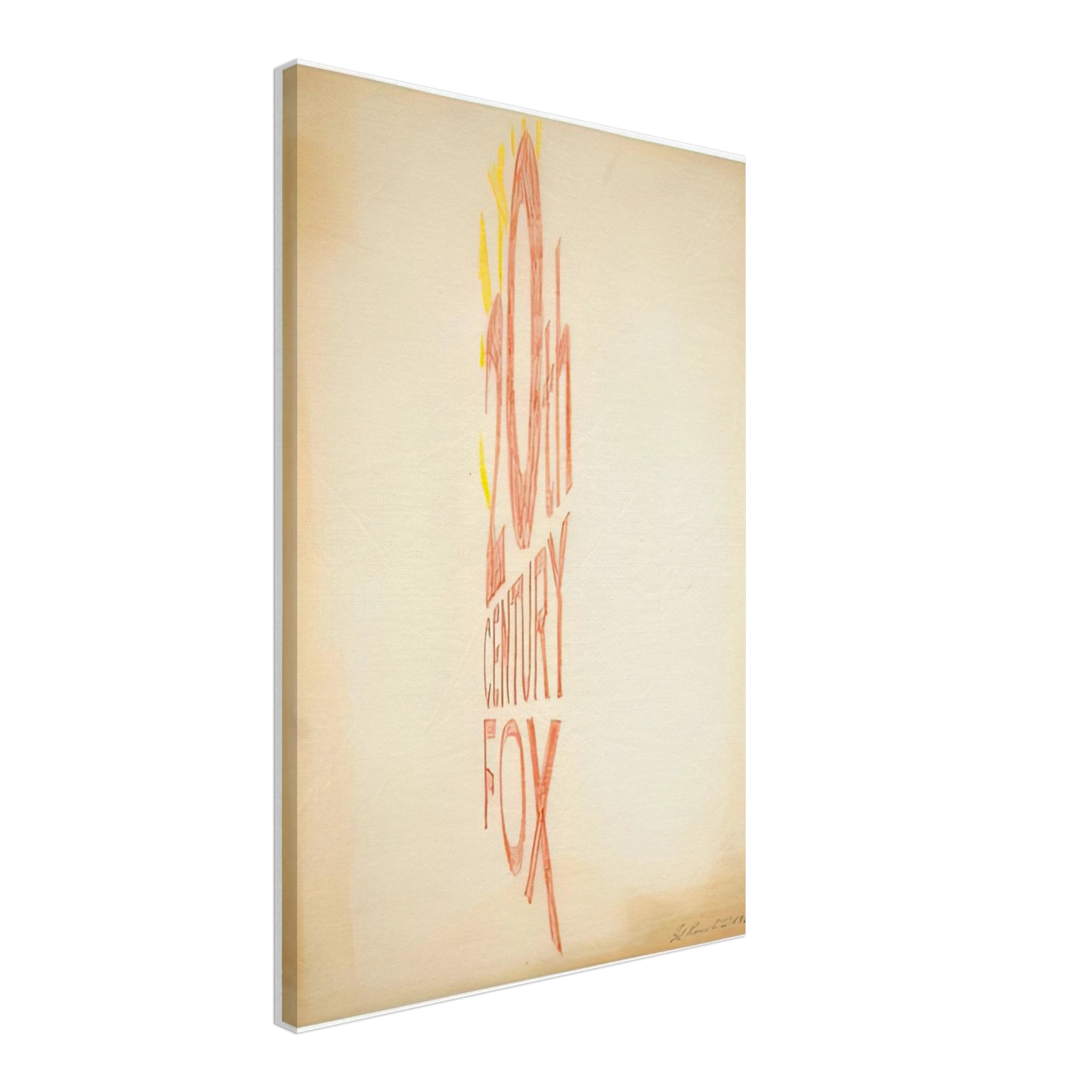Edward Ruscha - ANGLE STUDY LARGE TRADEMARK 1962 Canvas - 40x60 cm / 16x24 inches-canvas