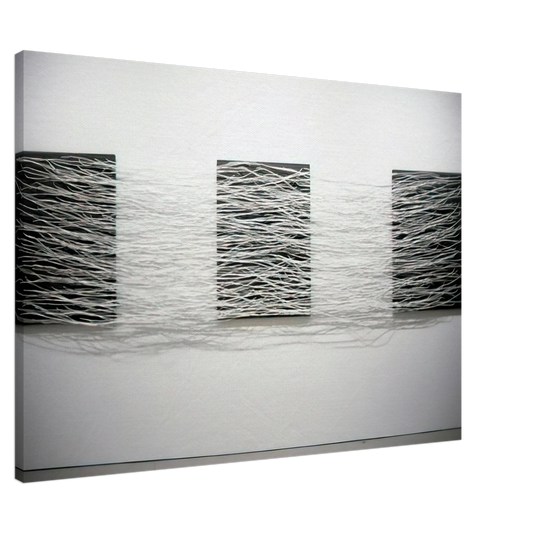Eva Hesse - METRONOMIC IRREGULARITY II 1966 Canvas - 20x30 cm / 8x12 inches-canvas
