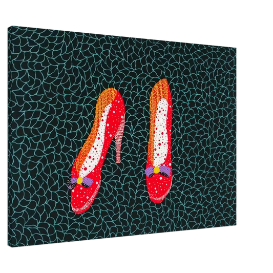 Yayoi Kusama - SHOES 1985 Canvas - 20x30 cm / 8x12 inches-canvas