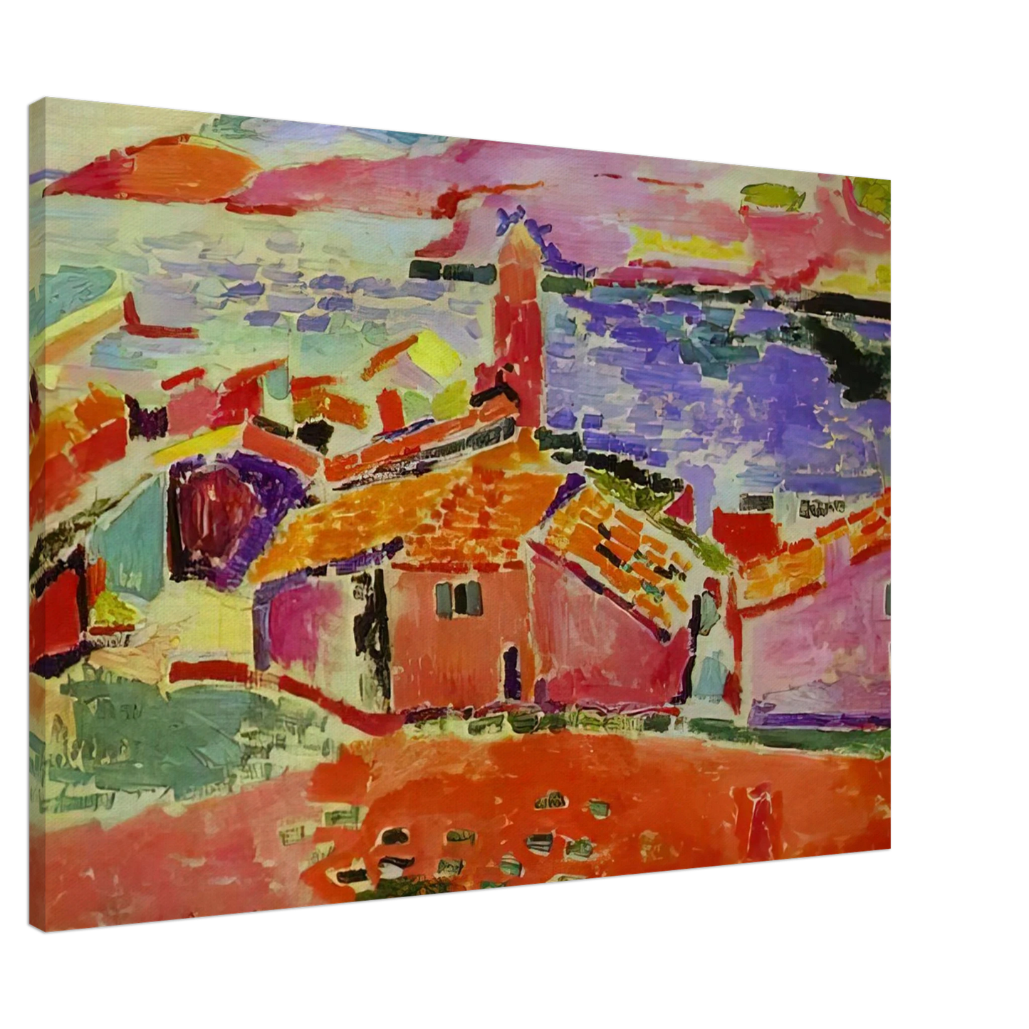 Henri Matisse - VIEW OF COLLIOURE 1 Canvas - 20x30 cm / 8x12 inches-canvas