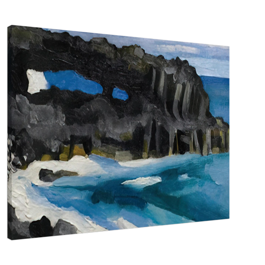 Georgia O'Keeffe - Black Lava Bridge, Hana Coast-No. II Canvas - 20x30 cm / 8x12 inches-canvas